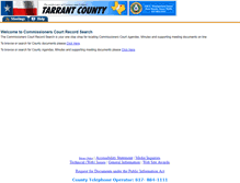 Tablet Screenshot of courtbook.tarrantcounty.com